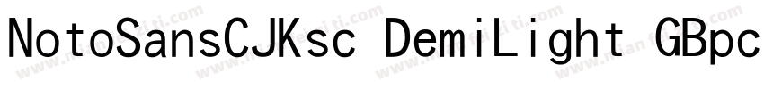 NotoSansCJKsc DemiLight GBpc EUC H字体转换